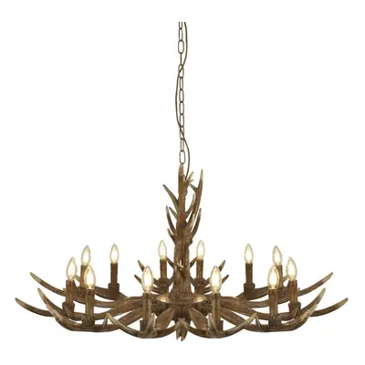 Searchlight Stag Light Antler Pendant Brown