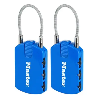 Master Lock 4684EURTCOL Pack of Combination Padlocks with Address Tag, Random Color, 6,5 x x 1,1