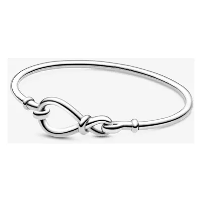 100% Sterling Silver pan Charms Chunky Infinity Knot Chain Bracelet Infinity Knot Bangle For Wom