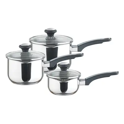 Prestige Cook & Strain Saucepan Set in Stainless Steel, Induction - Pack of