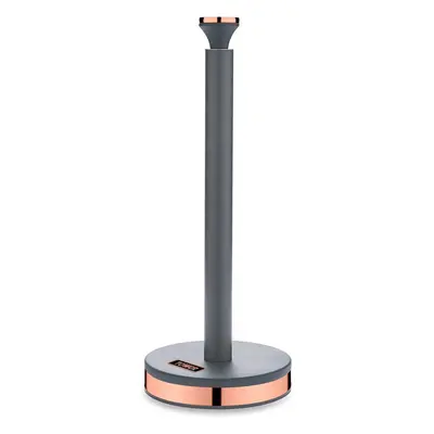 (Grey and Rose Gold) Towel Pole Kitchen Roll Holder with Soft Underline