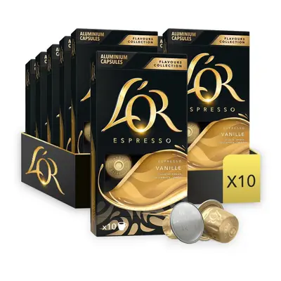 L'OR Espresso Caramel Flavour Coffee Pods X10 (Pack of 10, Total Capsules) (100, Vanilla)