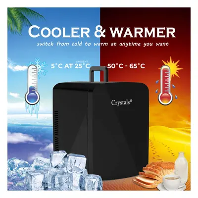 2-in-1 Mini Cooler and Warmer L Compact Refrigerator Portable Mini Fridge UK