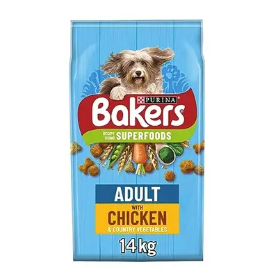 Bakers Adult Dry Dog Food Chicken and Veg kg, Packaging May Vary