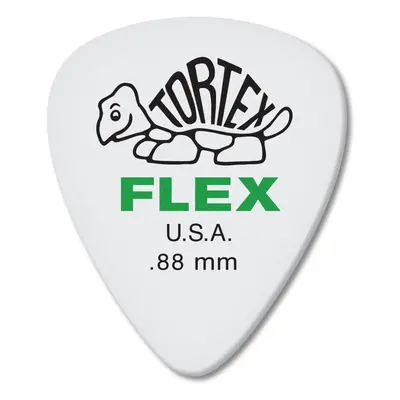 Jim Dunlop Dunlop Tortex Flex Standard .88mm Green Guitar Pick-72 Pack 428R.88