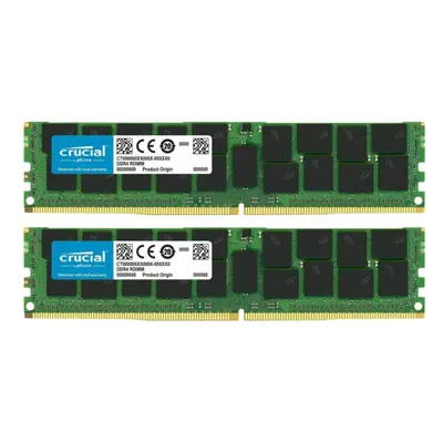 Crucial Bundle with 64GB x 32GB DDR4 PC4-21300 2666MHz RDIMM x CT32G4RFD4266 Dual Ranked Registe