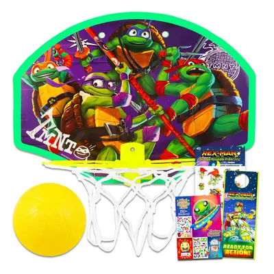 Teenage Mutant Ninja Turtles Basketball Hoop Bundle - TMNT Indoor Basketball Hoop TMNT Toys Plus