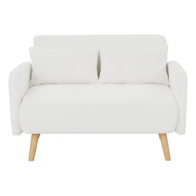 (White) Roxy Modern 2-Seater Convertible Fold-out Sofa bed