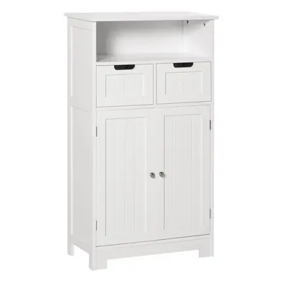 kleankin Bathroom Storage Cabinet W/ Adjustable Shelf Removable Drawer