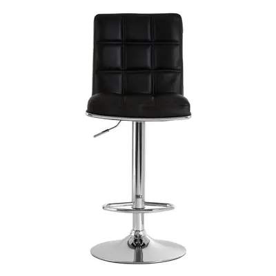 Black Faux Leather Bar Chair, Backrest Breakfast Bar Chair, Footrest Living Bar Chair Kitchen