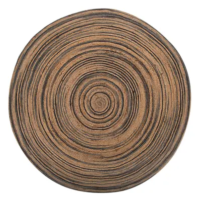 Round Area Rug cm Beige with Black ARTORA