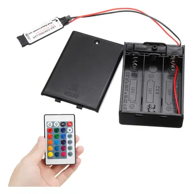 DC4.5V Mini RF Controller Battery Box with Keys Remote Control for RGB LED Strip