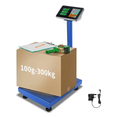 Digital Heavy Duty Platform Industrial Scale 300KG/660lb Backlit LCD Display UK