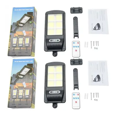 (2pcs) 2Pcs COB Flood Lamp LED Solar Street Light Outdoor Waterproof Motion Sensor Garden Light 