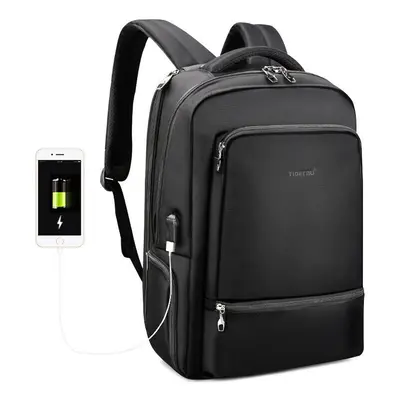 (Black) 22L USB Backpack Waterproof 15.6inch Laptop Bag Sports Travel Hiking Climbing Rucksack