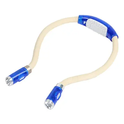 (Blue) Convenient Flexible Handsfree Led Neck Hug light Book Reading Lamp Novelty Led Night Flas