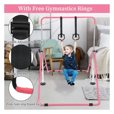 (pink) Gymnastics Kids Horizontal Bars Training Bar Gift