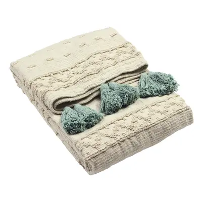 furn. Boho Throw Sea Foam 130cm x 180cm