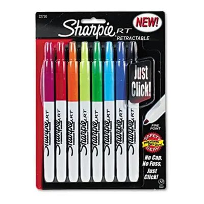 Sharpie 32730PP Retractable Permanent Markers Fine Point Assorted 8-Set