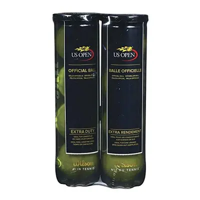 UnisexAdult Tennis Balls US Open Cans with Balls Each for Hard Surfaces Yellow Balls