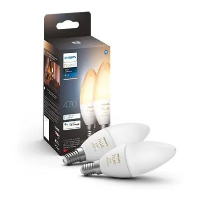 Philips Hue New White Ambiance Smart Light Bulb Pack [E14 Small Edison Screw] Works with Alexa, 