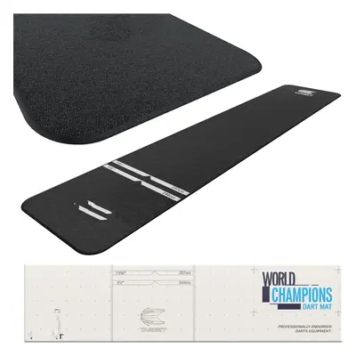 (Single, White) World Champions/INK/Mod | Dart Oche Mat with Soft Tip and Steel Tip Throw Line D