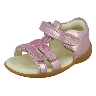 (Pink, UK 4.5 Infant) Girls Clarks Casual Sandals Zora Summer