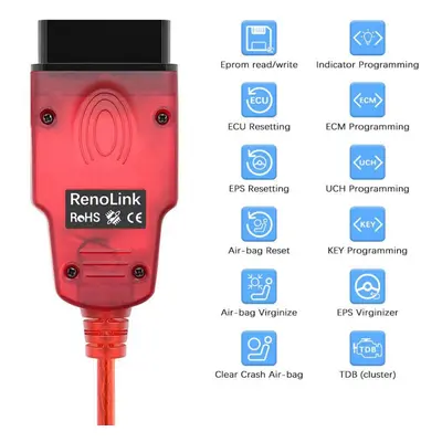 Renolink V1.99 For Renault Car Obd2 Diagnostic Auto Tool Ecm Uch Ecu Programmer Tool Renolink Ob