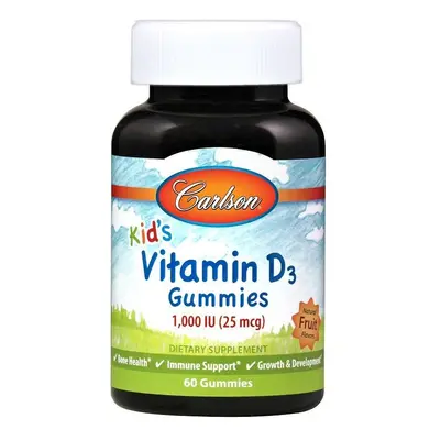 (60 gummies) Kid's Vitamin D3 Gummies, IU Natural Fruit - gummies