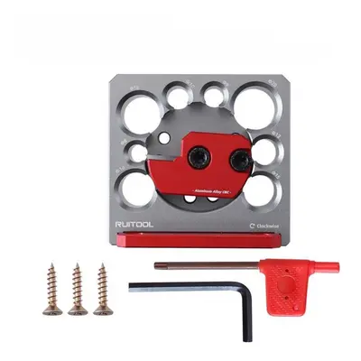 (as the picture, 8-hole electric drill rounding tool (silver-red)) 8-hole Electric Adjustable Ro