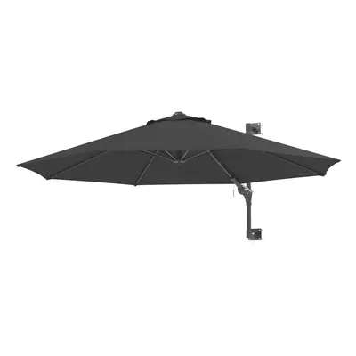 Outsunny Sun Parasol with Vent, Wall Umbrella for Patio, Garden, Pool, Grey