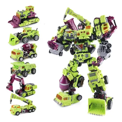 (Green no box) NBK Devastator 6in1 Combiner GT G1 Transformation Action Figure Toy Masterpiece M