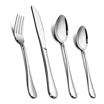 Cutlery Set, TeamFar Piece Stainless Steel Flatware Silverware Set with Knife Spoon Fork, Servic