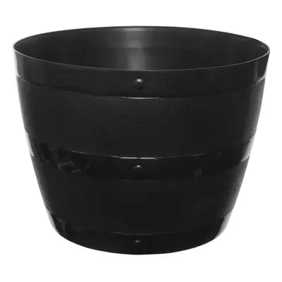 Plant Pot With Saucers BLACK 50cm Garden Flower Planters Stand