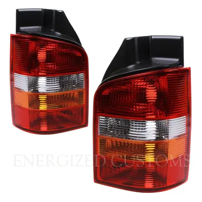 Vw Transporter T5 Twin Door Rear Tail Lights Pair O/s & N/s