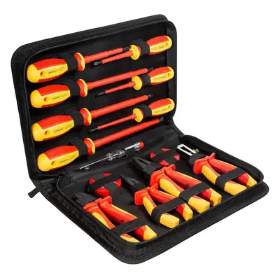 Electrician Screwdriver and Pliers Tool Set - Insulated Screwdriver Set for Safe Electrical Work