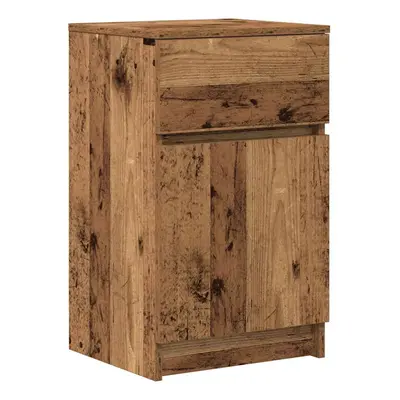 (old wood, pcs) vidaXL Bedside Cabinet Grey Sonoma 39x35x65 cm Engineered Wood bedside table