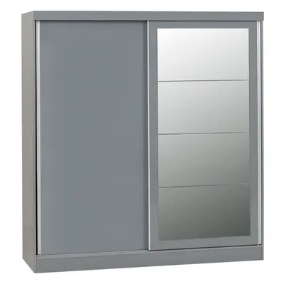 Nevada Door Sliding Wardrobe Grey Gloss