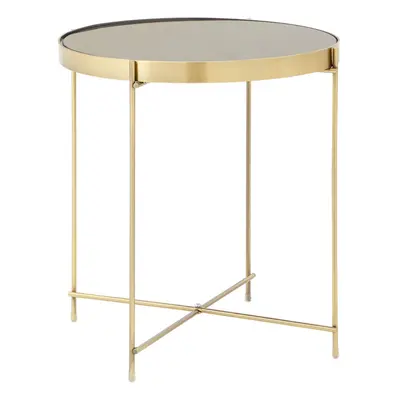 Premier Housewares Allure Black Mirror Low Side Table