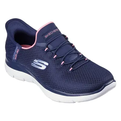 (Blue, (Adults')) Skechers Summits Diamond Dream Textile Women's Navy/Pink Trainers