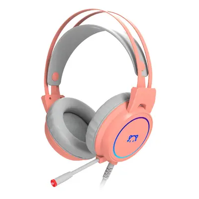 (Pink, 7.1 channel + USB) Gaming Headphone 7.1 Channel 50mm Driver USB Wired / 3.5mm Wired LED L