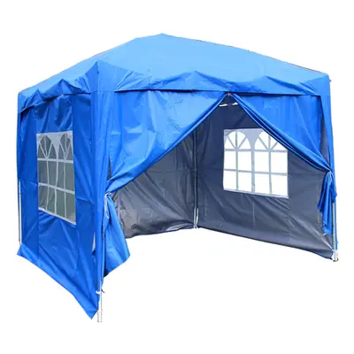 2.5 x 2.5m Garden Pop Up Gazebo Marquee Patio Canopy Wedding Party Tent- Blue