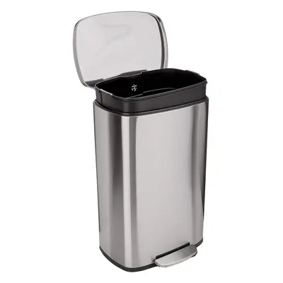 (50L) Rectangular kitchen waste bin with steel lever pedal, soft closing mechanism for home and 