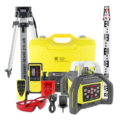 Fukuda FRE-203XR Laser Level Kit, Detector, Staff & Surveying Tripod