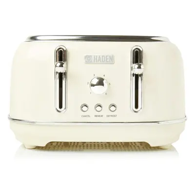 (Cream, Retro) Cream Toaster slices - Electric stainless steel toaster with heat and defrost fun