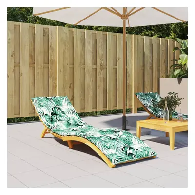 vidaXL Sun Lounger Cushion Leaf Pattern Oxford Fabric