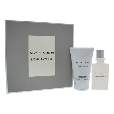 Carven LEau Intense - Pc Gift Set 1.66oz EDT Spray, 3.33oz After Shave Balm