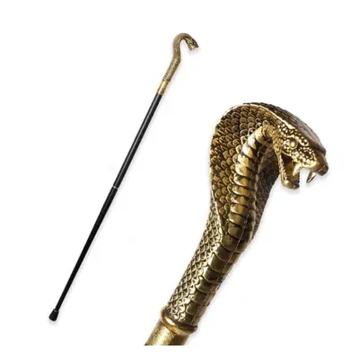 (gold) Cobra Head Luxury Walking Stick Canes Men Decorative Walking Cane Man Elegant Fashion Vin