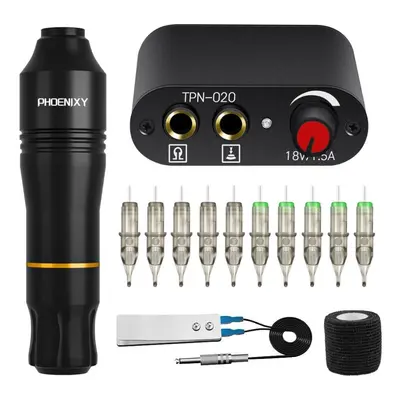 (set 1) Phoenixy Professional Tattoo Machine Kits Tattoo Rotary Pen Set With Power Supply Cartri