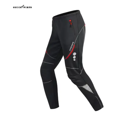 (3XL) Cycling Pants WOSAWE Winter Thermal Fleece Men&apos;s Bike Riding Sports Trousers Windproo